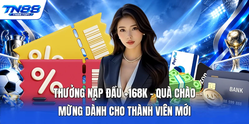 Thưởng Nạp Đầu +168K - Quà Chào Mừng Dành Cho Thành Viên Mới